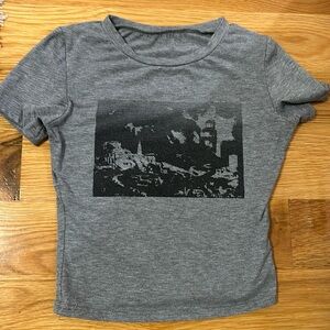 Grey crop top! Super cute - worn a couple of times.